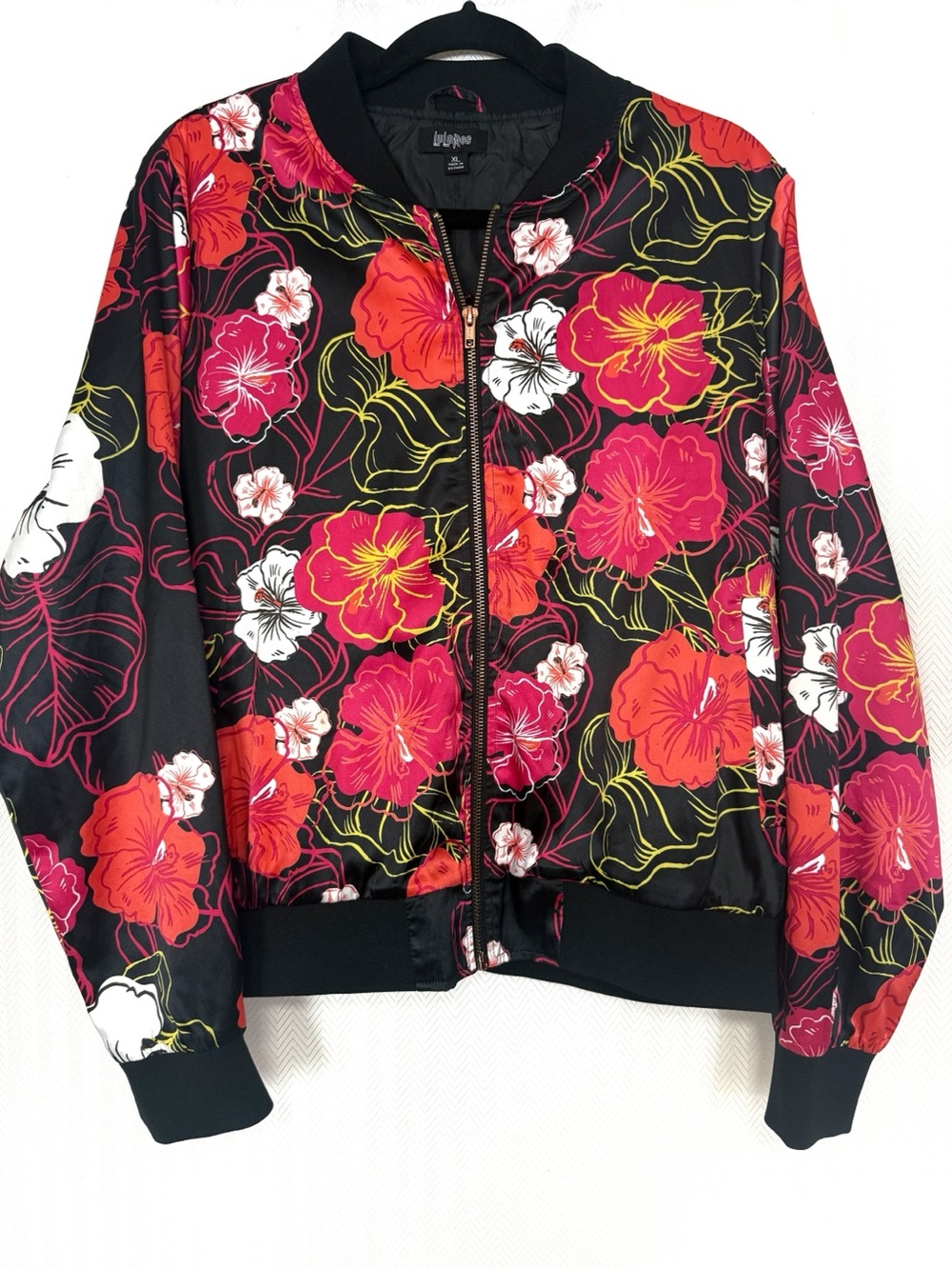 LuLaRoe Floral Bomber Jacket Size XL